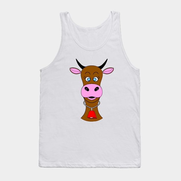 BLUE Eye Cow Lover Tank Top by SartorisArt1